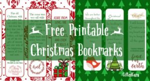 Free printable Christmas bookmarks