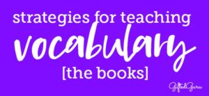 Strategies for teaching vocabulary - the books