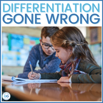 2 kids writing - Differentiation Gone Wrong