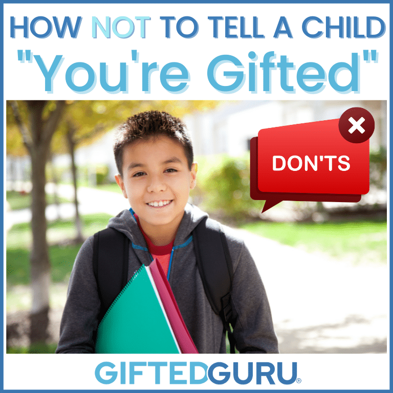 how not to tell a child "You're Gifted"