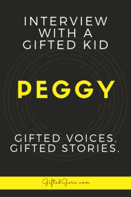 pinterest image for blog article "Interview with a Gifted Kid: Peggy"