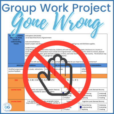 group work project with stop sign - Fixing a Group work Project