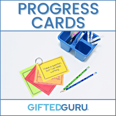 progress cards on a ring lying on a table