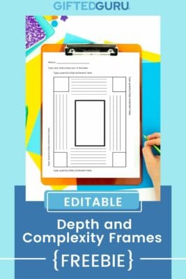 depth and complexity frame on clipboard