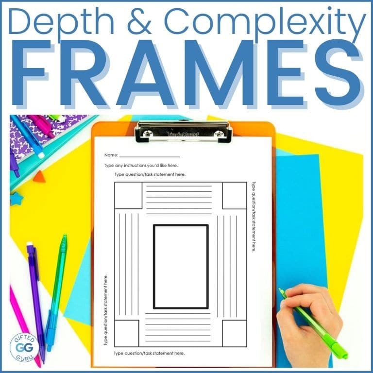 depth and complexity frame on clipboard